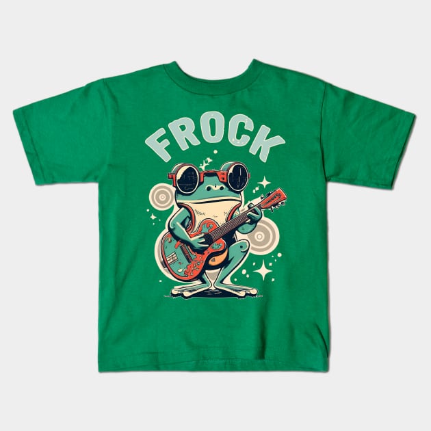 "FROCK" funny cartoon animal humor Kids T-Shirt by MusicianCatsClub